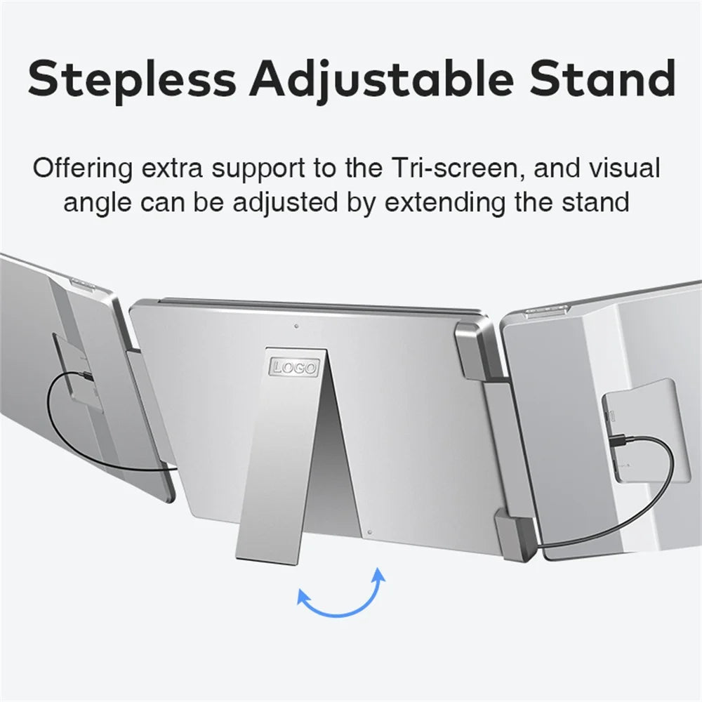 💻 Visture™ – FHD IPS Gaming Series Triple Screen Extender for Laptops