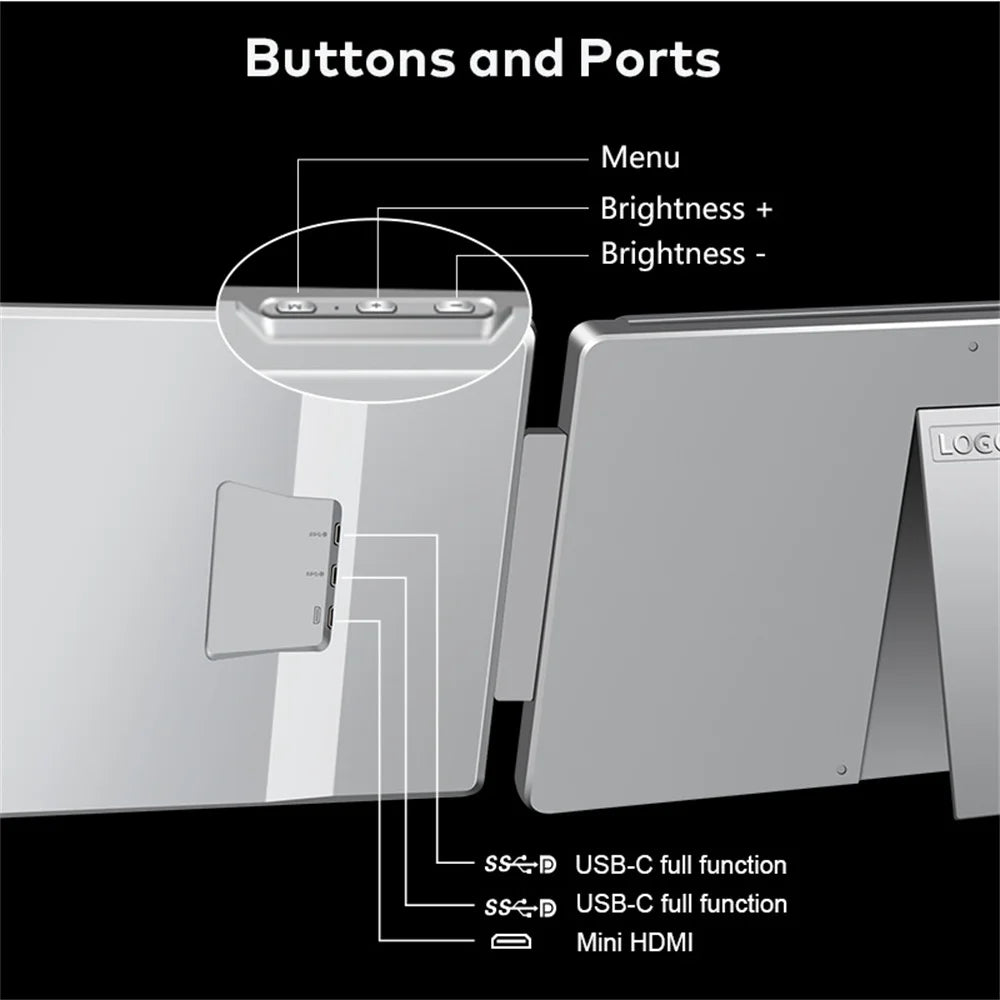 💻 Visture™ – FHD IPS Gaming Series Triple Screen Extender for Laptops