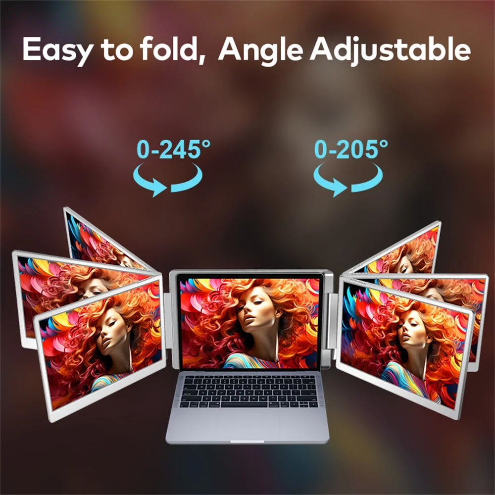 💻 Visture™ – FHD IPS Gaming Series Triple Screen Extender for Laptops