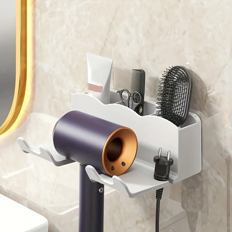 💨 AirDock™ – Wall-Mounted Hair Dryer Storage Rack