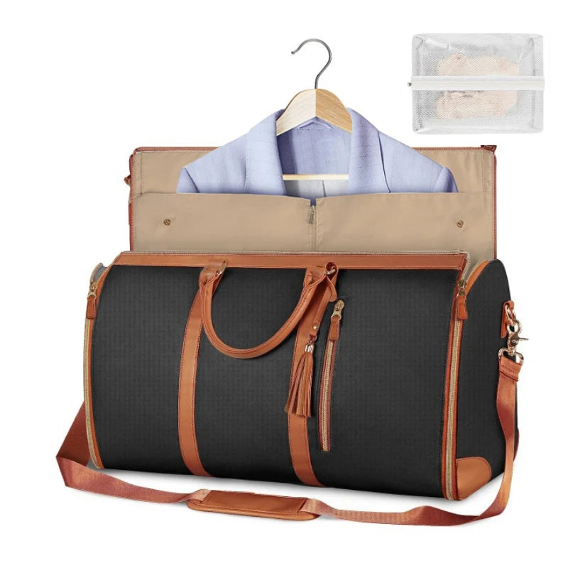 👜 TravelEase™ – Foldable Women’s PU Leather Duffel Bag