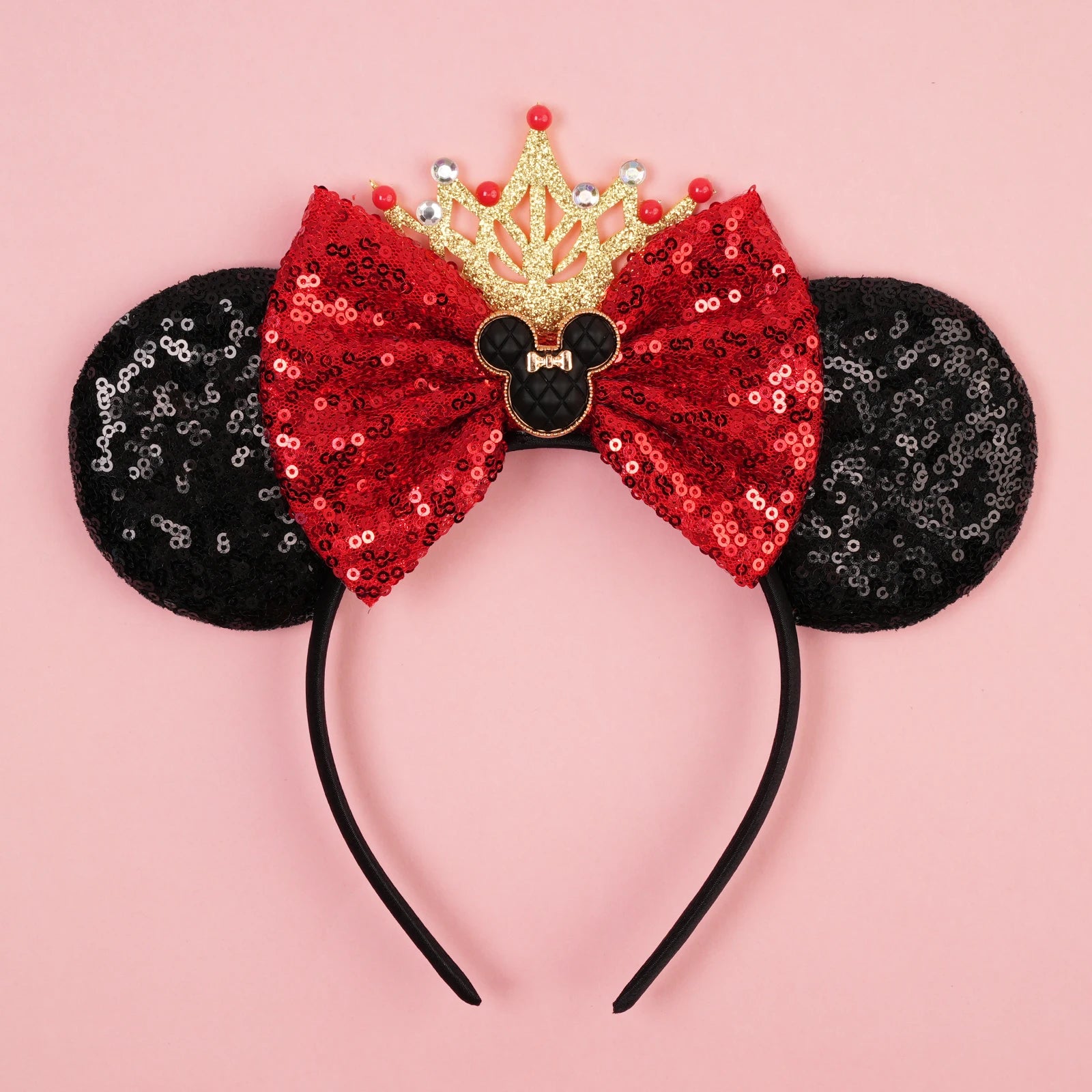 🎃 MagicMickey™ – 2025 Halloween Sequin Ears Headband with Bow