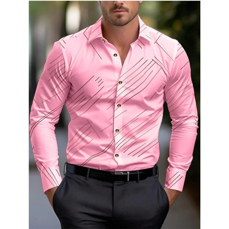 🌺 Men’s Hawaiian Stripe Shirt