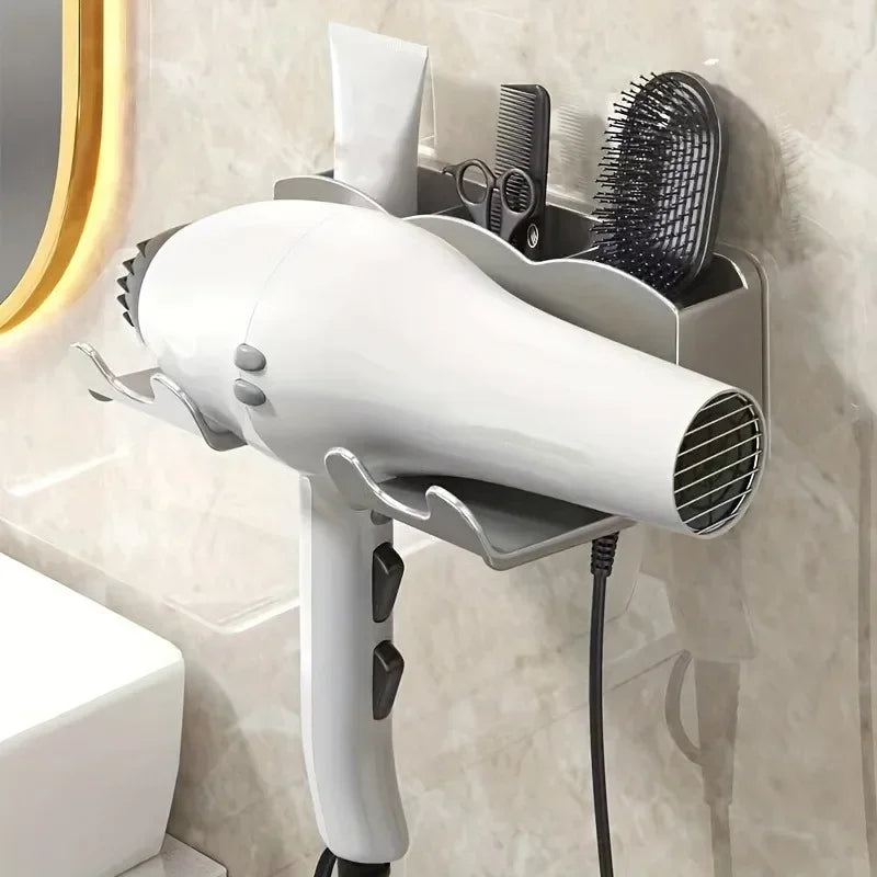 💨 AirDock™ – Wall-Mounted Hair Dryer Storage Rack