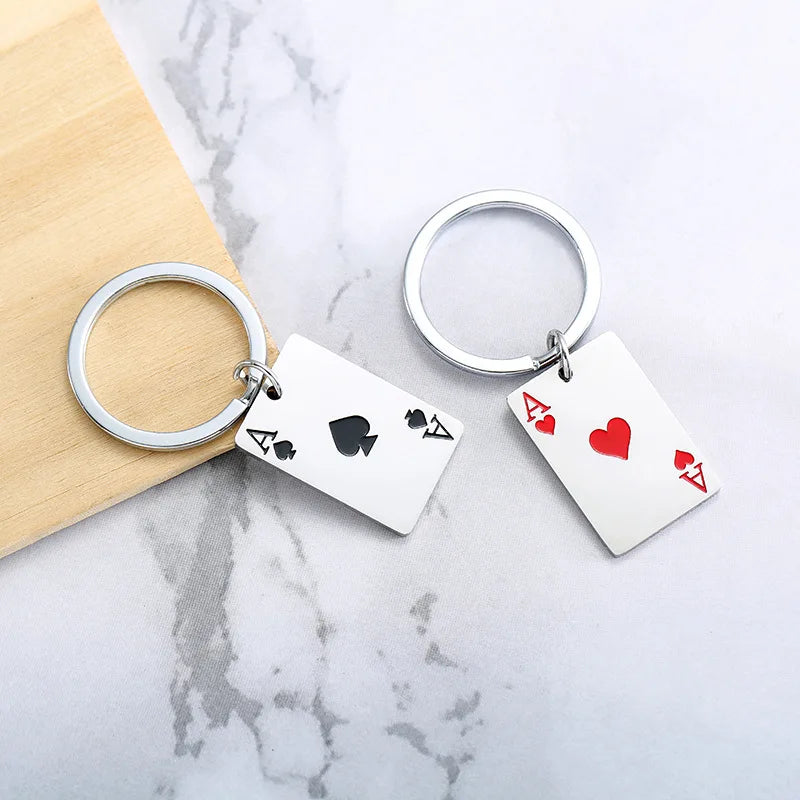 ♠️ AceCharm™ – Poker Ace of Spades Pendant Keychain