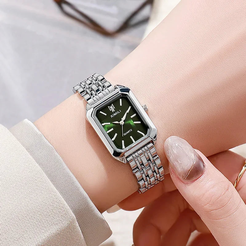 ⌚ LUXSQUARE™ – Women’s Stainless Steel Luxury Quartz Watch