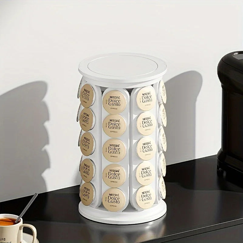☕ CaféRack™ – 40 Pod 360° Rotating Coffee Capsule Holder