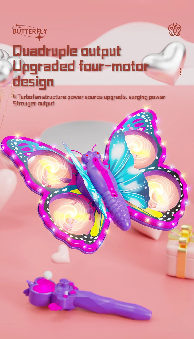 🦋 GlitterFly™ – V40 Mini RC Drone with Gravity Sensor