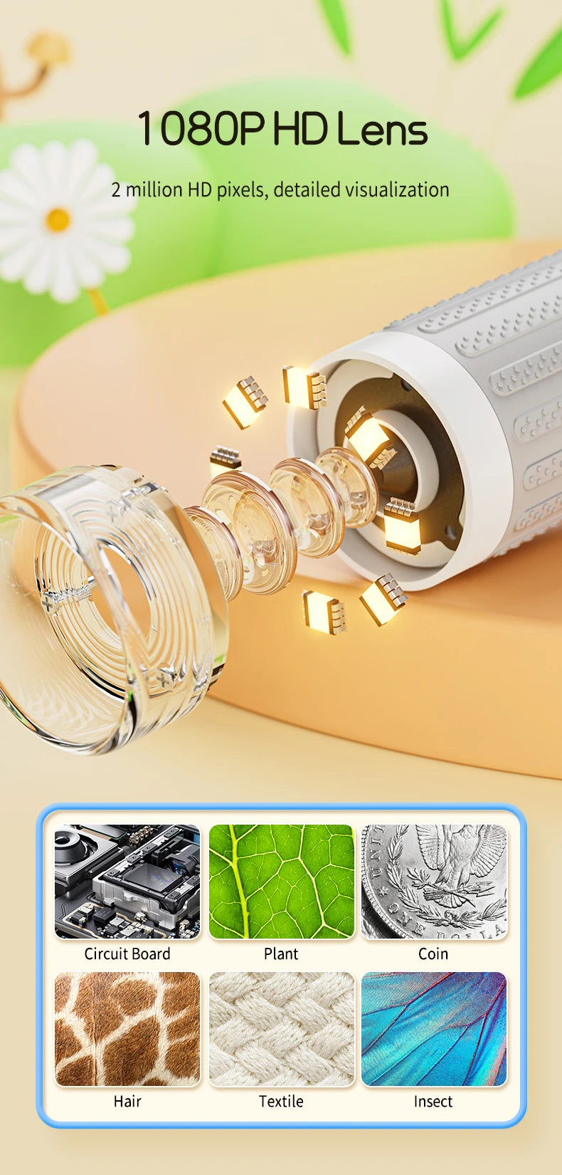 🔬 MicroKid™ – 1000x Digital Microscope for Kids