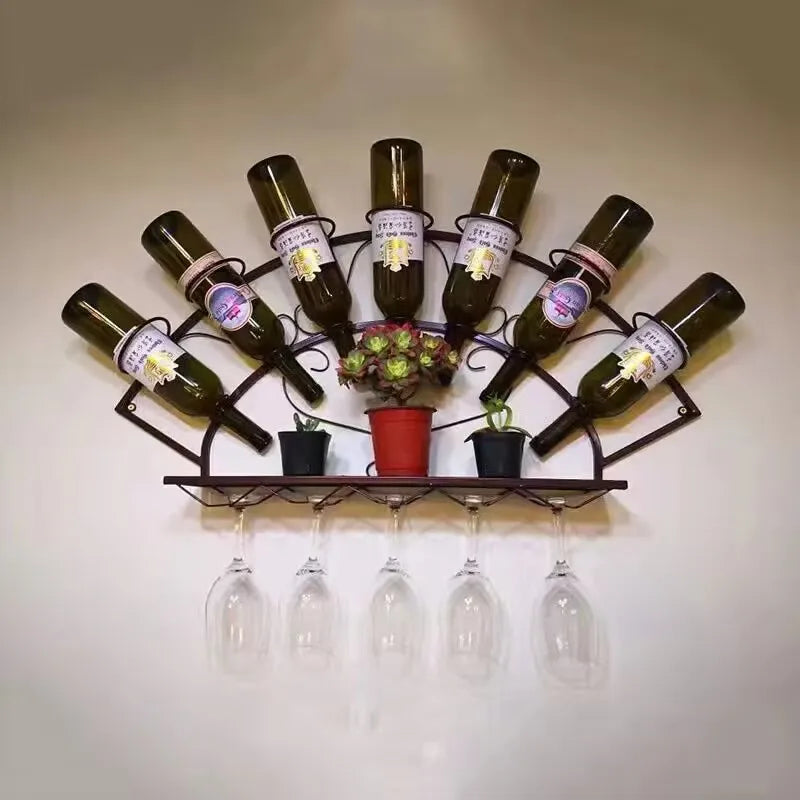 🍷 VinoWall™ – Modern Wall-Mounted Wine Rack & Glass Holder