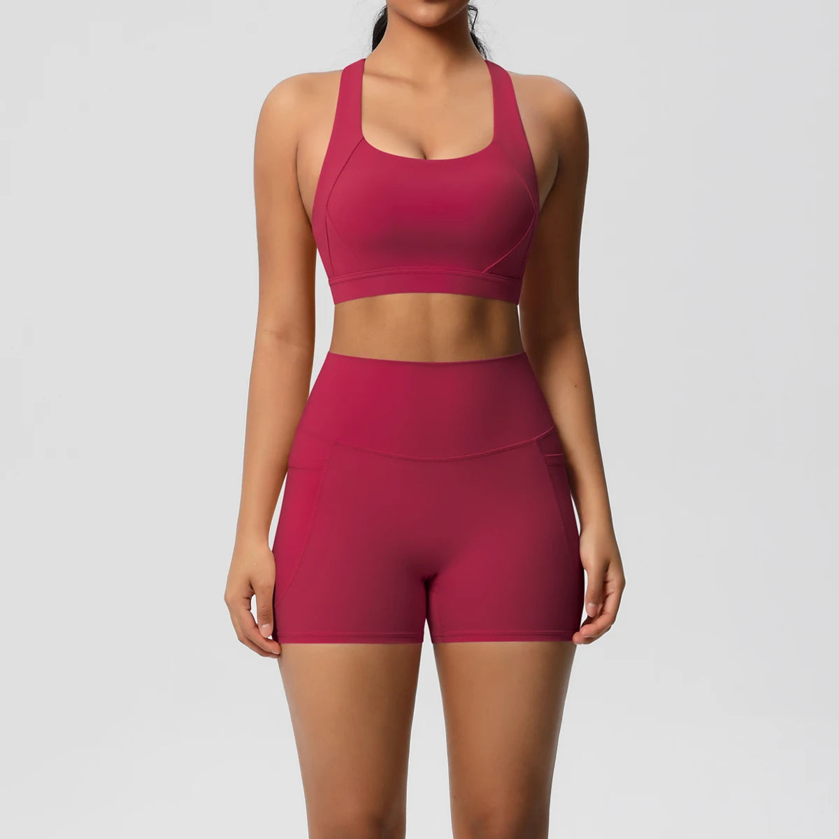 🧘‍♀️ FlexiFit™ – 2PCS Women’s Yoga & Gym Set with Pockets
