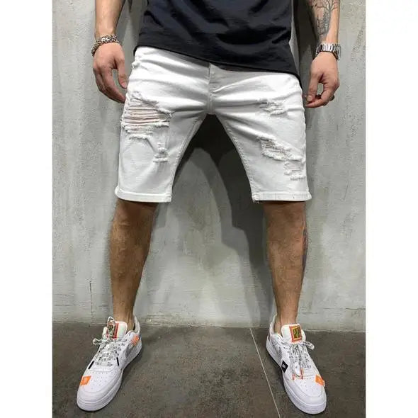 👖 Men’s Ripped Denim Shorts