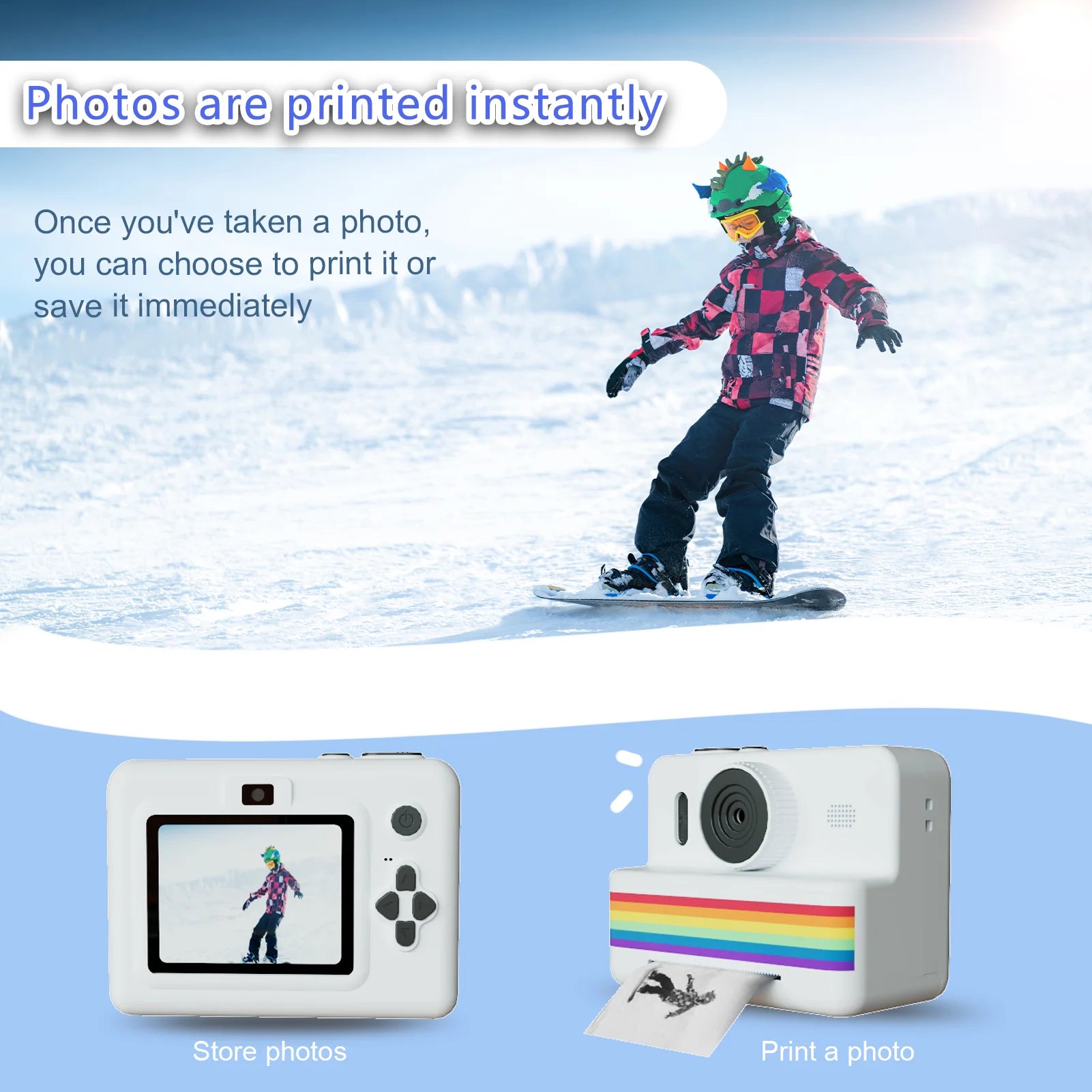 📷 SnapFun™ – Kids Digital Camera with Mini Thermal Printer