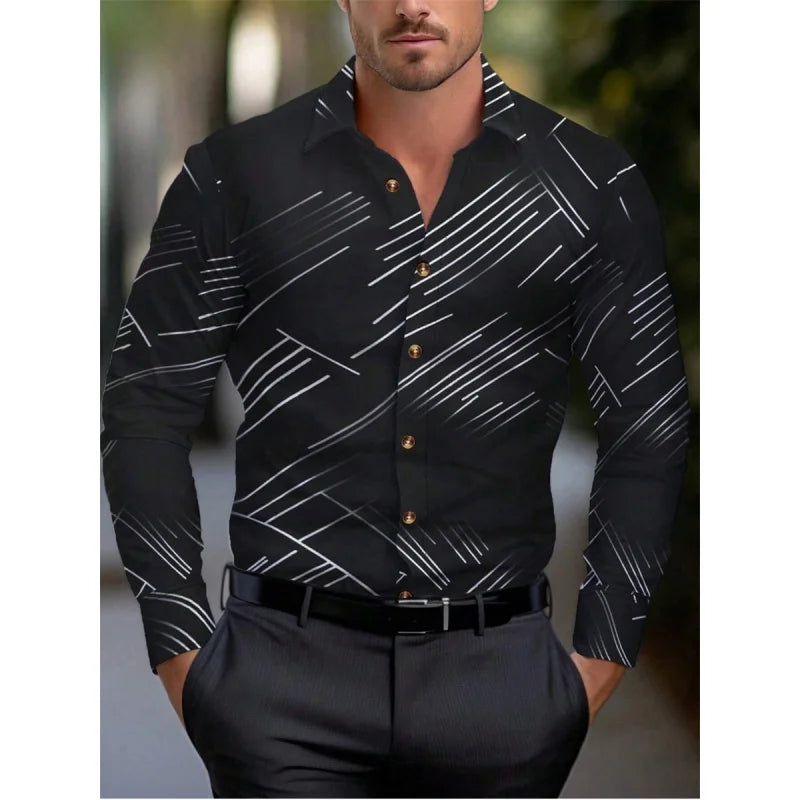 🌺 Men’s Hawaiian Stripe Shirt