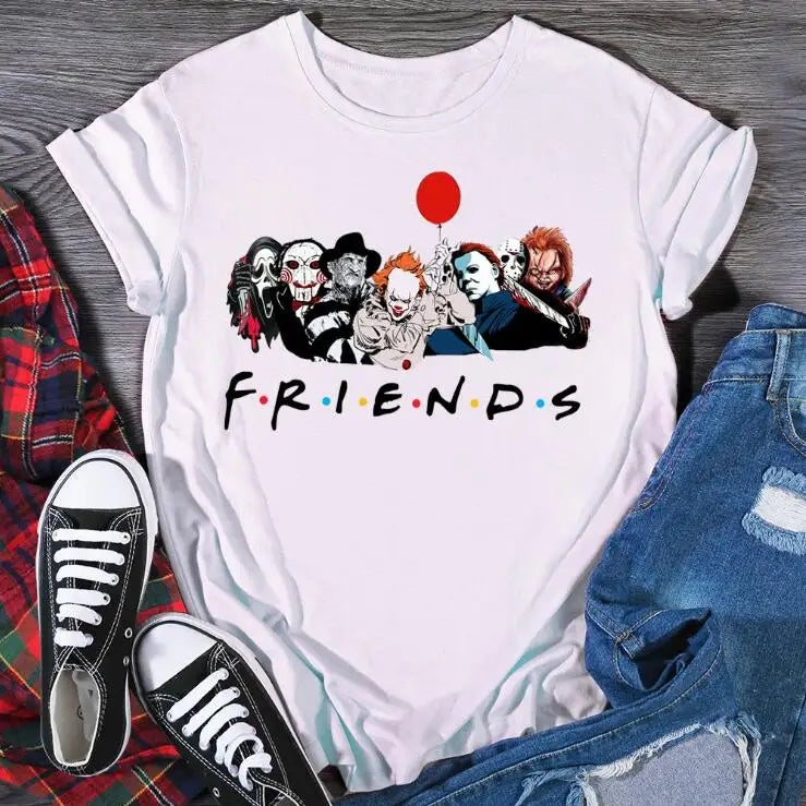 👕 HorrorFriends™ Oversized T-Shirt – Stephen King Characters Edition