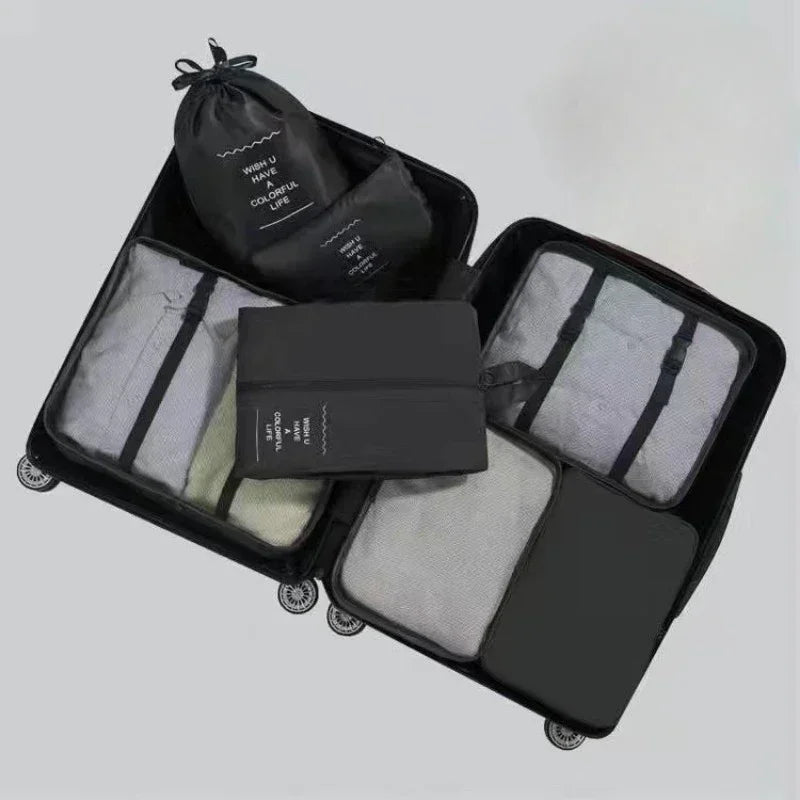 🧳 PackMate™ – 7-Piece Travel Organizer Set