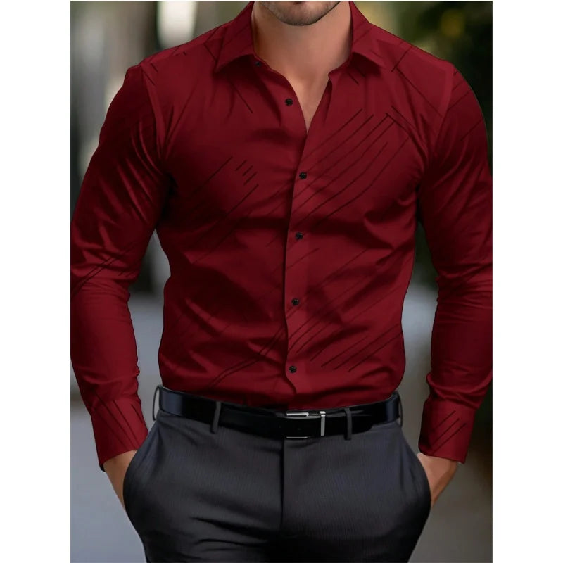 🌺 Men’s Hawaiian Stripe Shirt