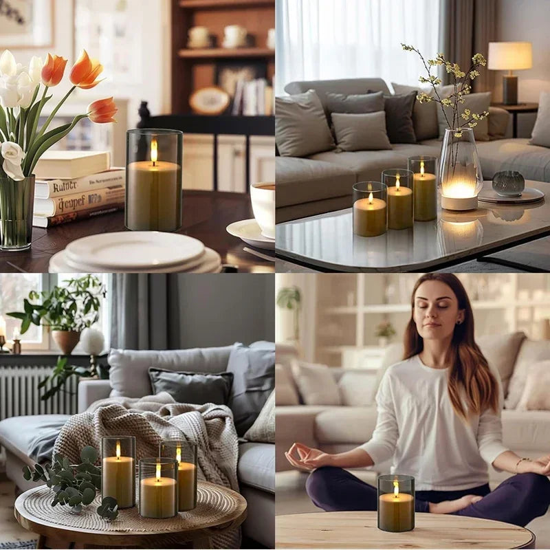 🕯️ GlowLuxe™ – LED Flameless Electronic Candle Set with Remote