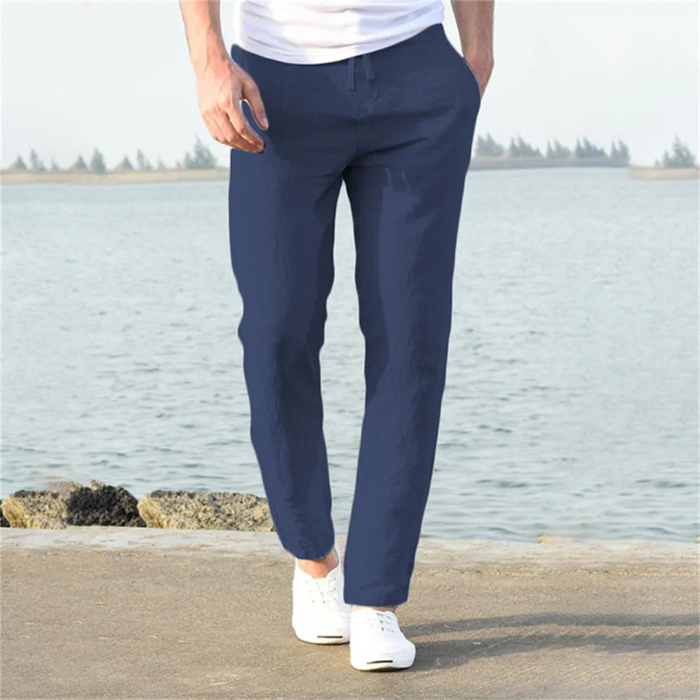 👖 BreezeFit™ – Men’s Cotton Linen Breathable Pants (S–3XL)
