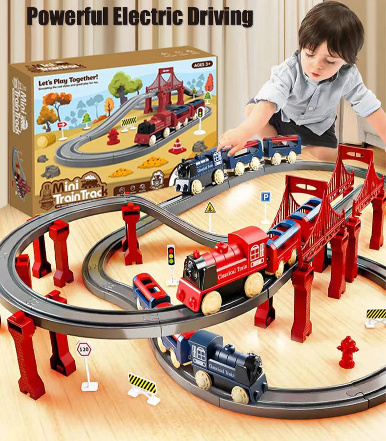 🚂 TrackBuilder™ – Electric Rail Train Educational Model Set