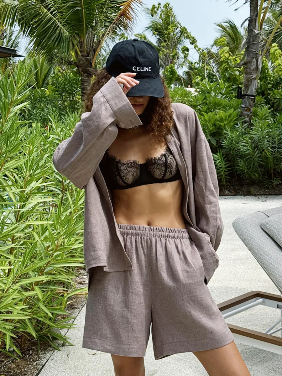 Cotton 2-Piece Pants Set – Cozy Summer Outfit