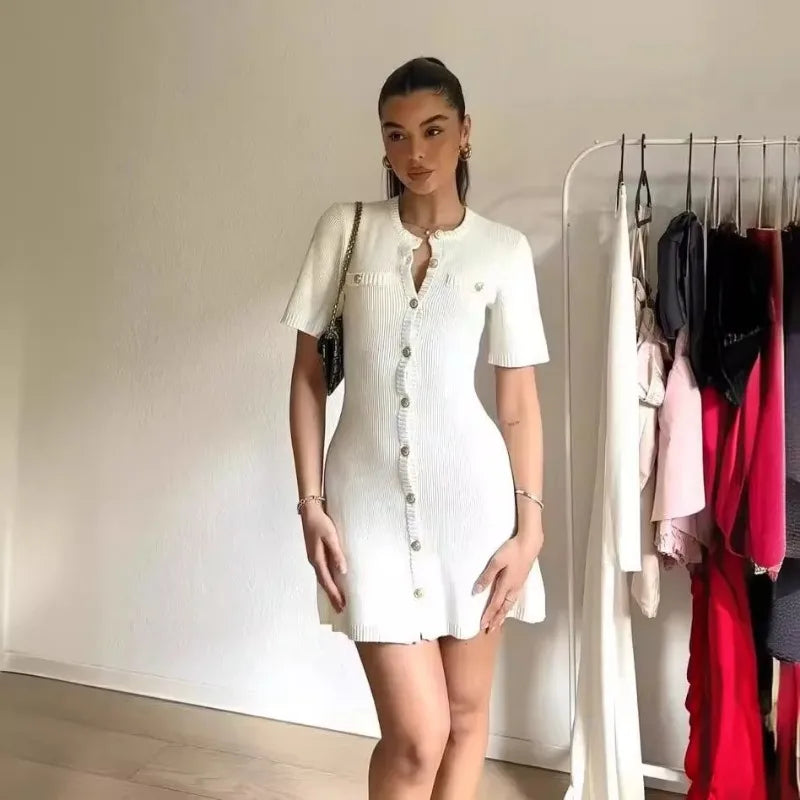 ✨ Knit Bodycon Mini Dress