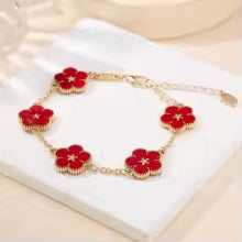 🌸 BloomCharm™ – Double-Sided Plum Blossom & Lucky Flower Bracelet