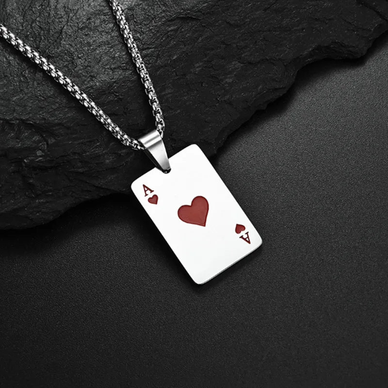 ♠️ CardKing™ – Stainless Steel King of Spades Pendant Necklace