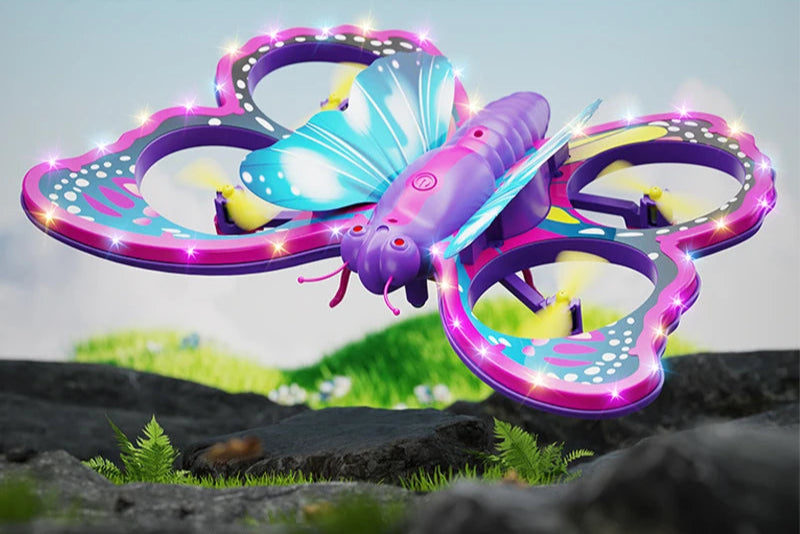 🦋 GlitterFly™ – V40 Mini RC Drone with Gravity Sensor