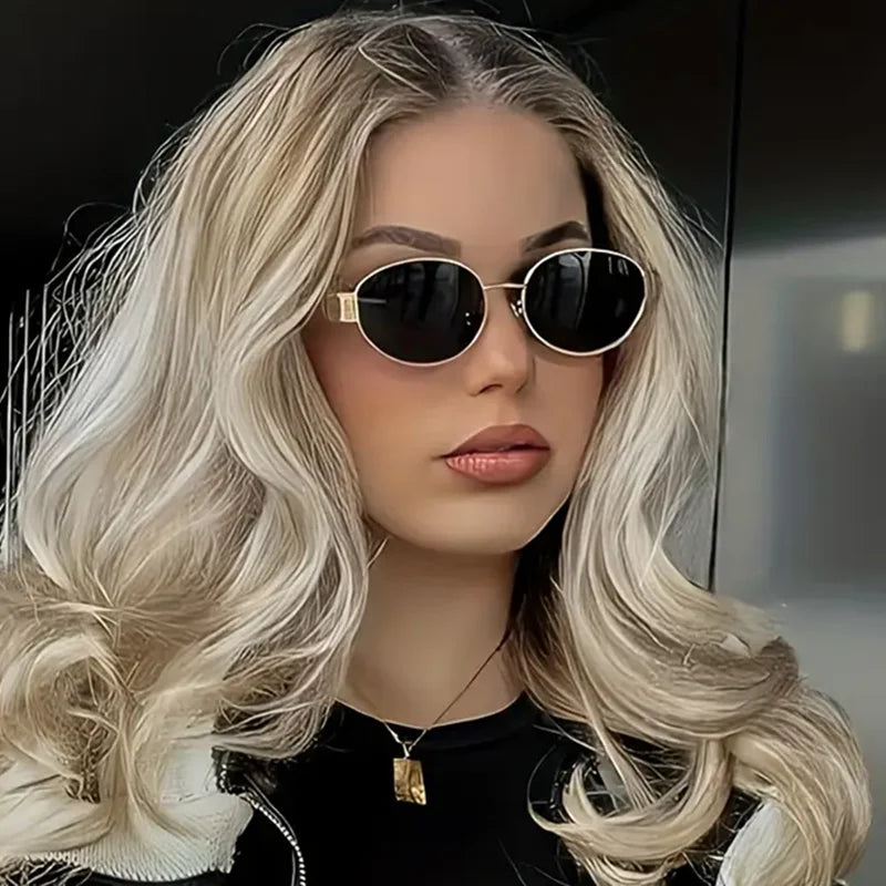 🕶️ SteampunkVision™ – Women’s Vintage Metal Oval Sunglasses UV400