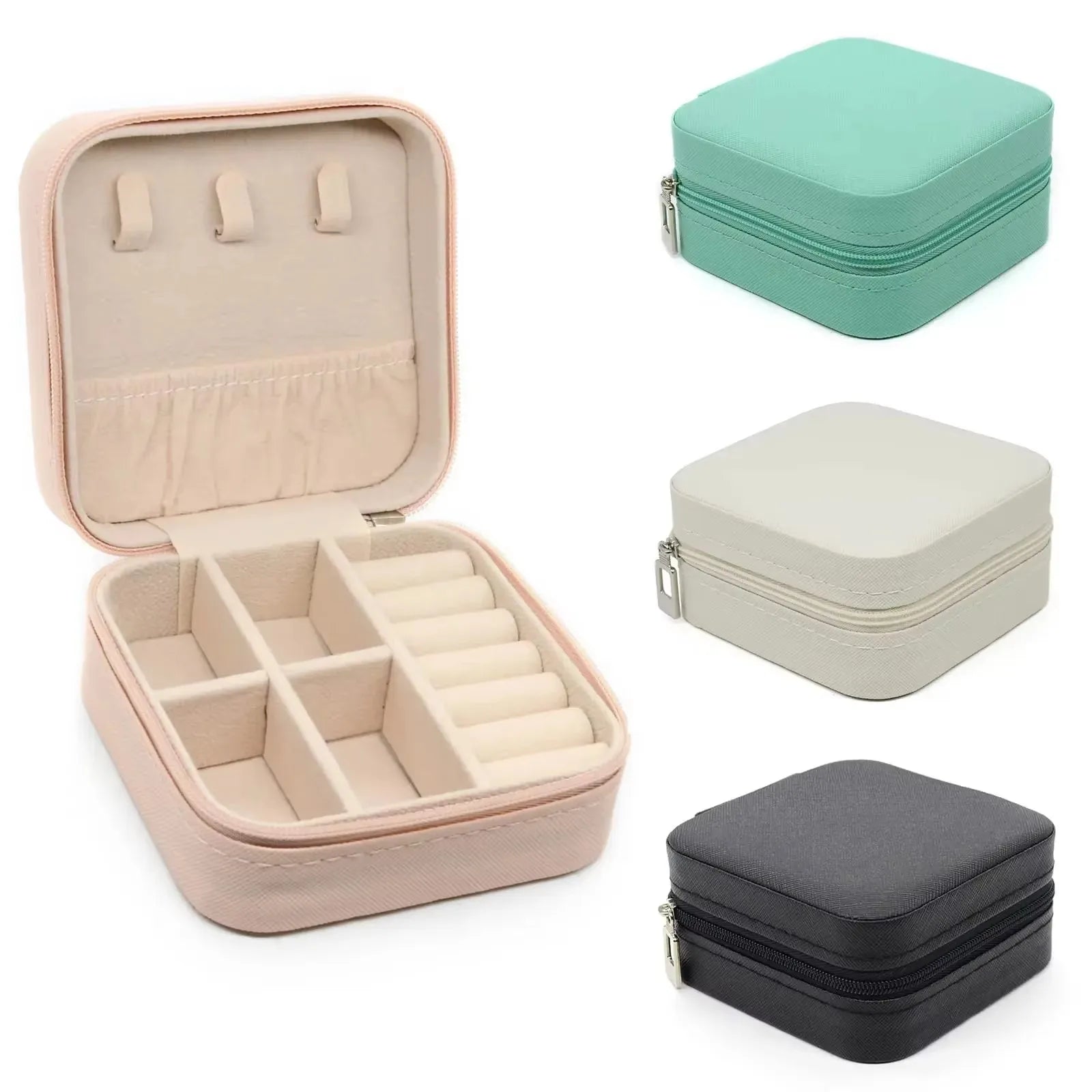 🌸 GlamBox™ – Mini Jewelry Travel Storage Case