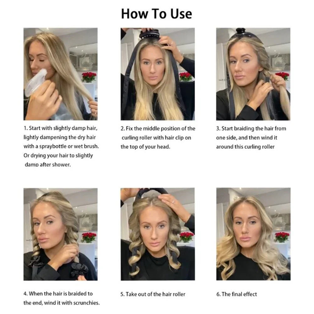 💖 SilkyCurls™ – Heatless Curling Rod Headband