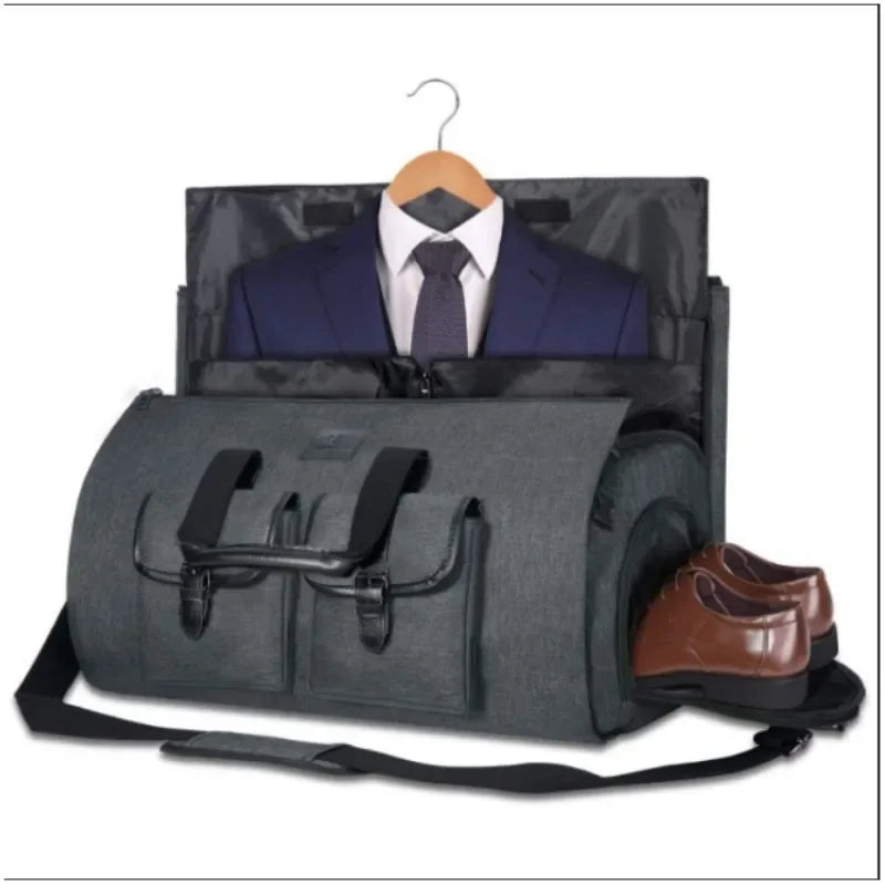 🧳 TravelMax™ – Men’s Waterproof Convertible 2-in-1 Weekend & Work Bag