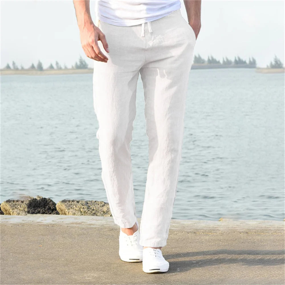 👖 BreezeFit™ – Men’s Cotton Linen Breathable Pants (S–3XL)