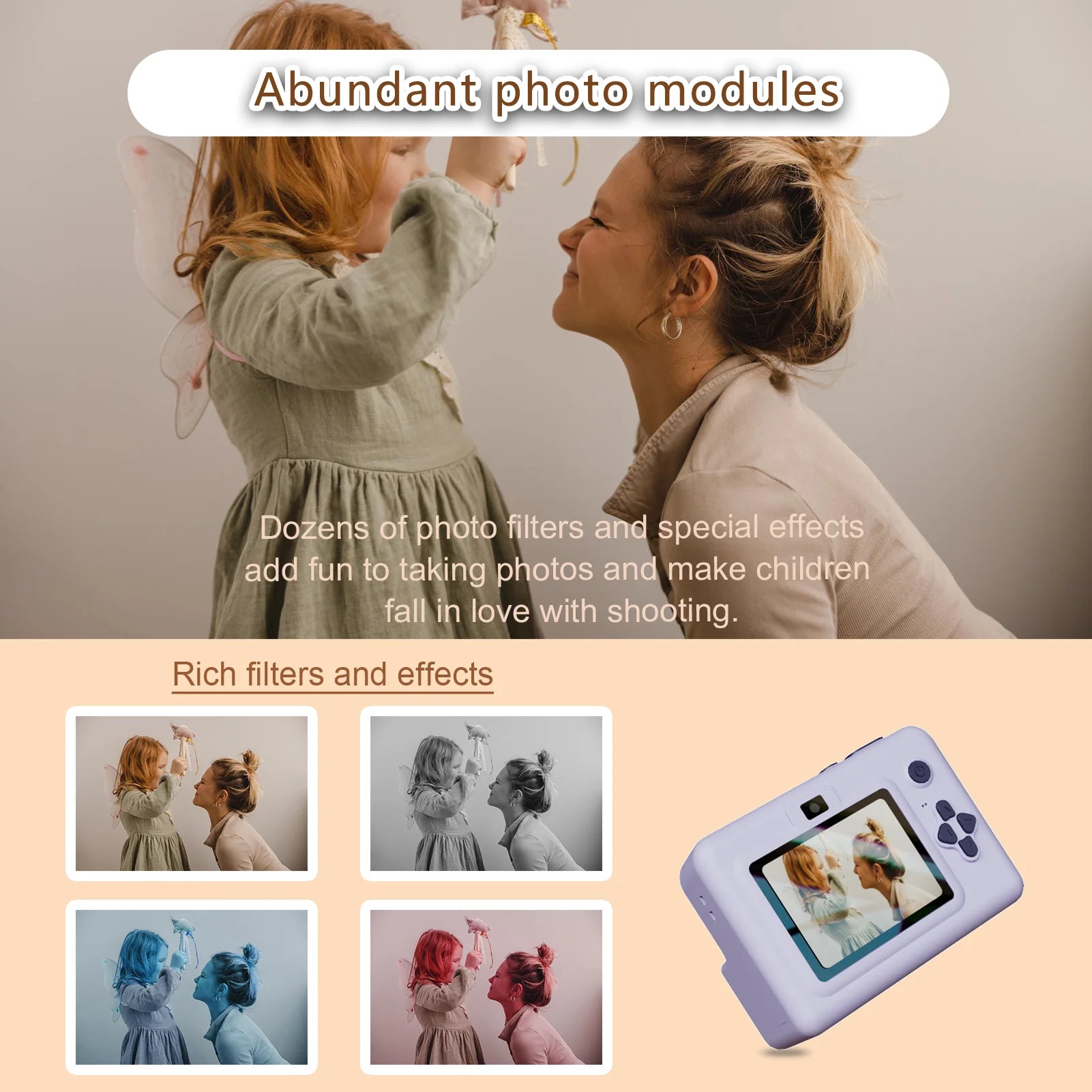 📷 SnapFun™ – Kids Digital Camera with Mini Thermal Printer