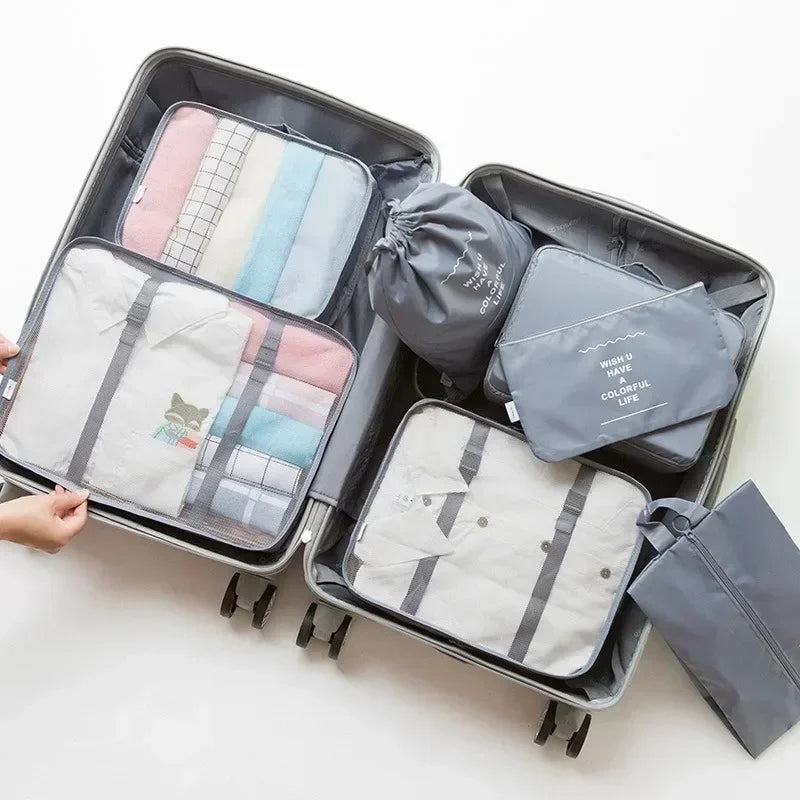 🧳 PackMate™ – 7-Piece Travel Organizer Set