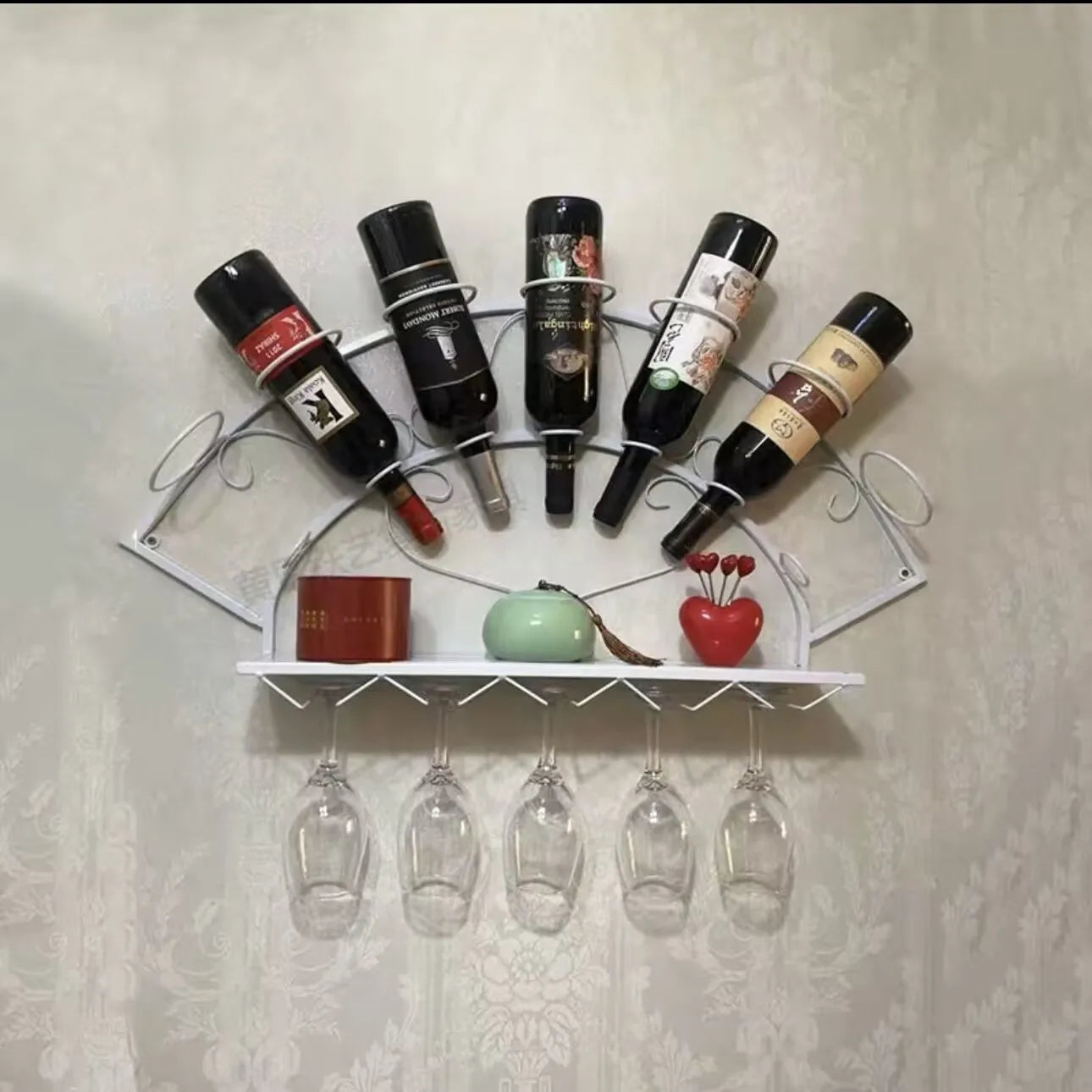 🍷 VinoWall™ – Modern Wall-Mounted Wine Rack & Glass Holder