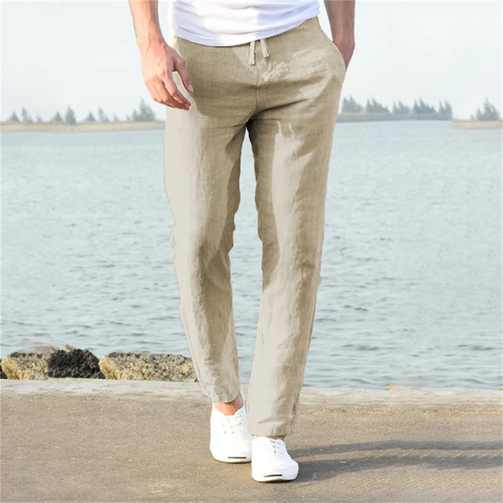 👖 BreezeFit™ – Men’s Cotton Linen Breathable Pants (S–3XL)