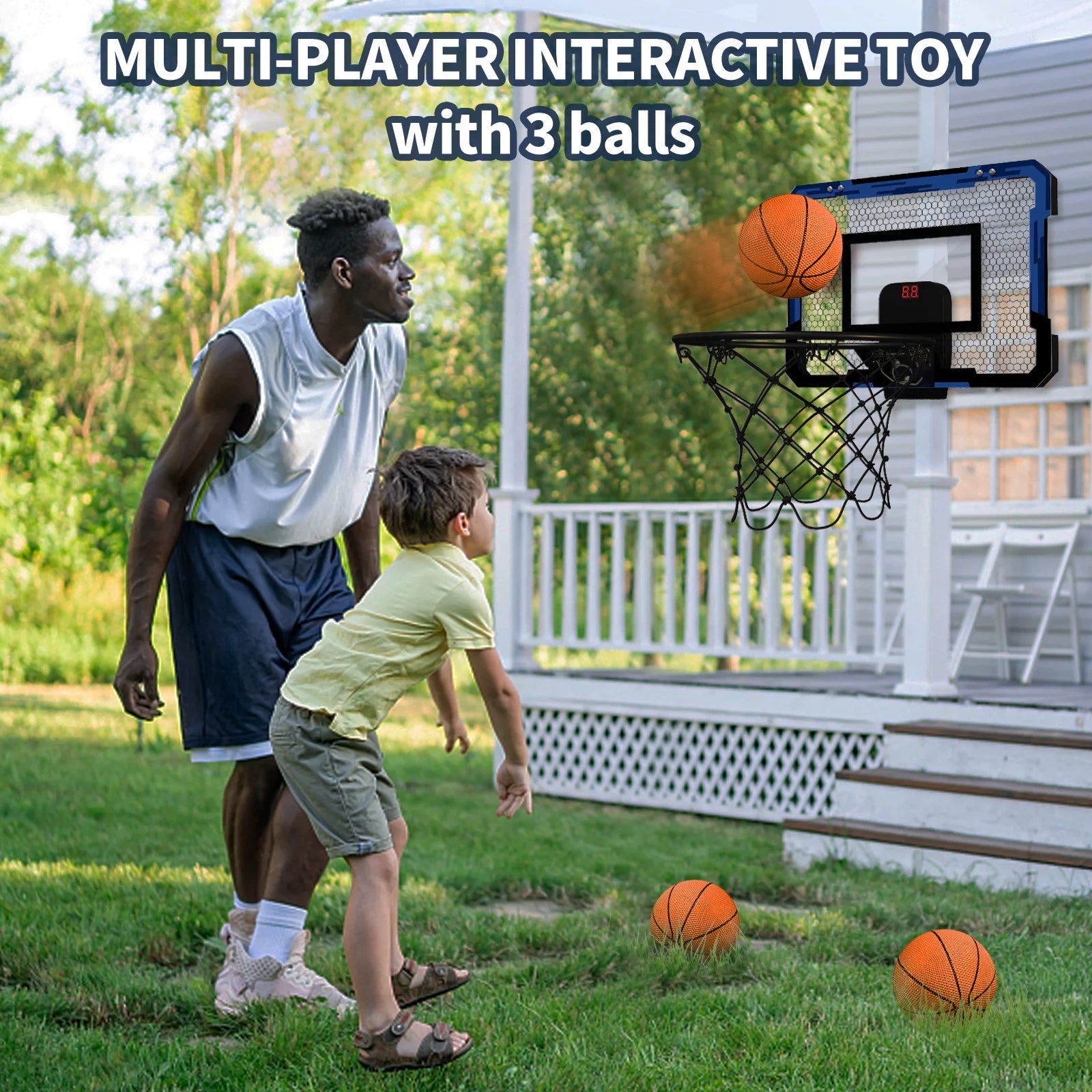 🏀 HoopMaster™ – Mini Wall-Mounted Basketball Hoop Set for Kids