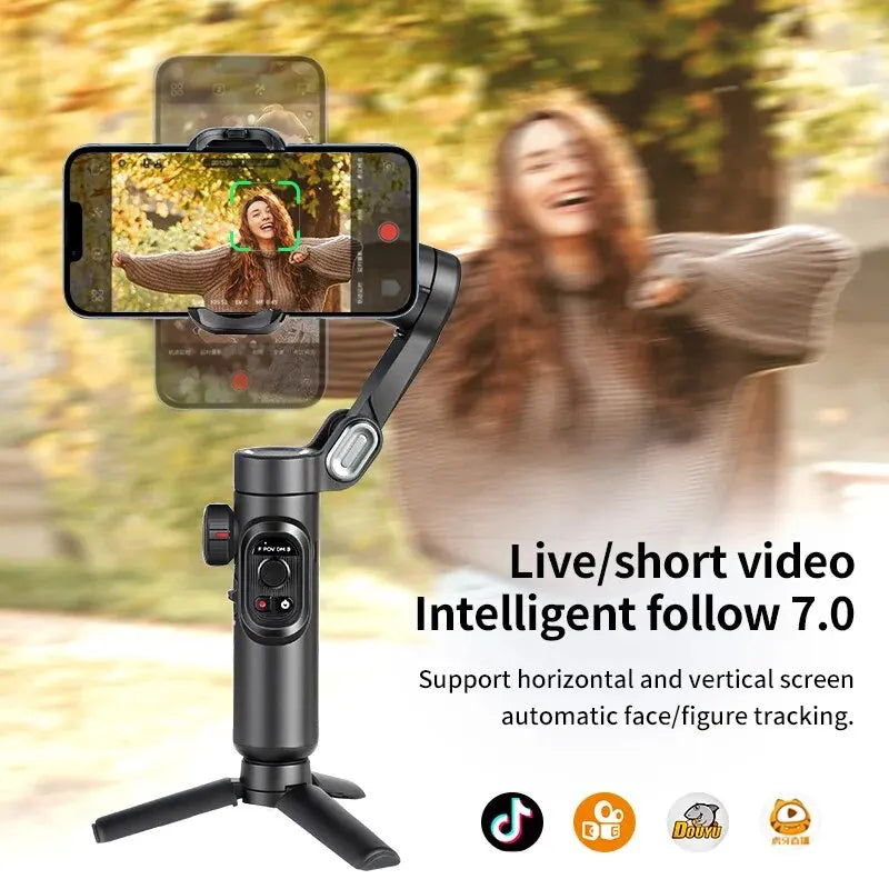 📱 AOCHUAN SmartXE™ – 3-Axis Handheld Gimbal Stabilizer for Smartphones