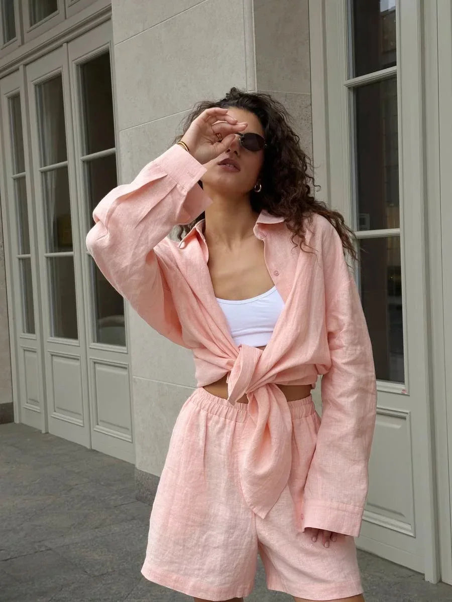 Cotton 2-Piece Pants Set – Cozy Summer Outfit