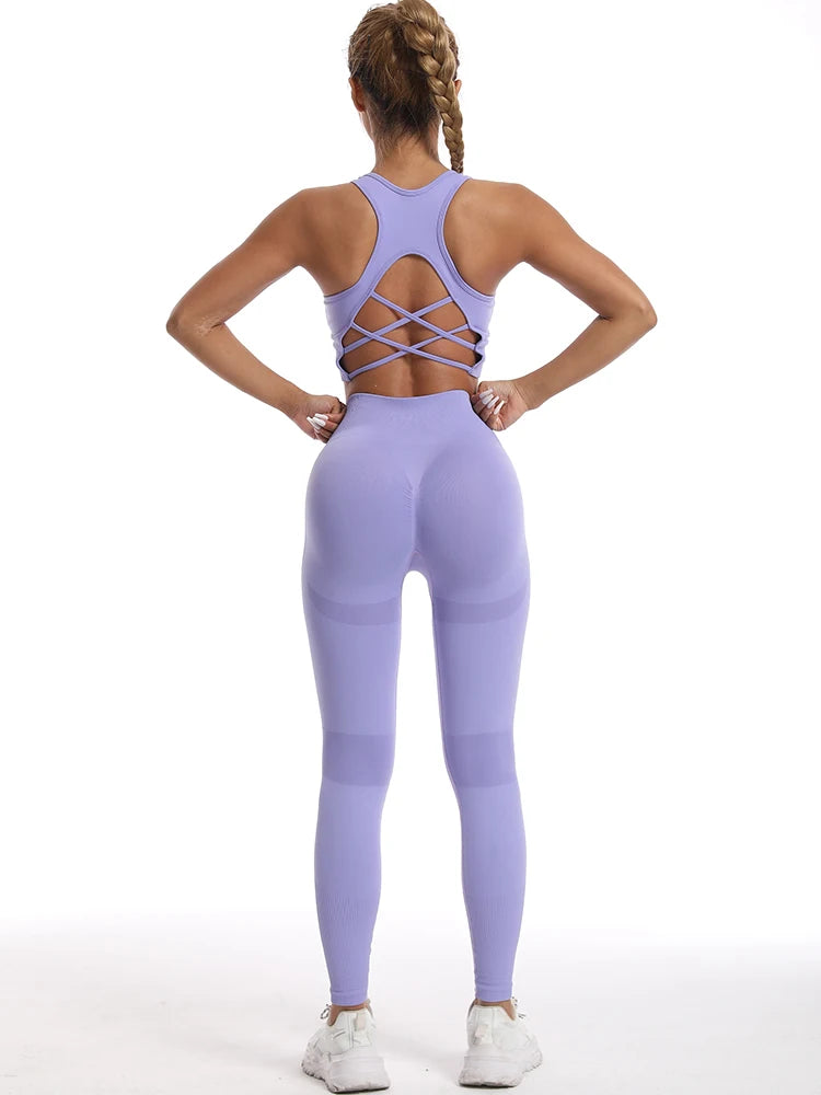 Seamless 2-Piece Sports Set – Yoga & Fitness