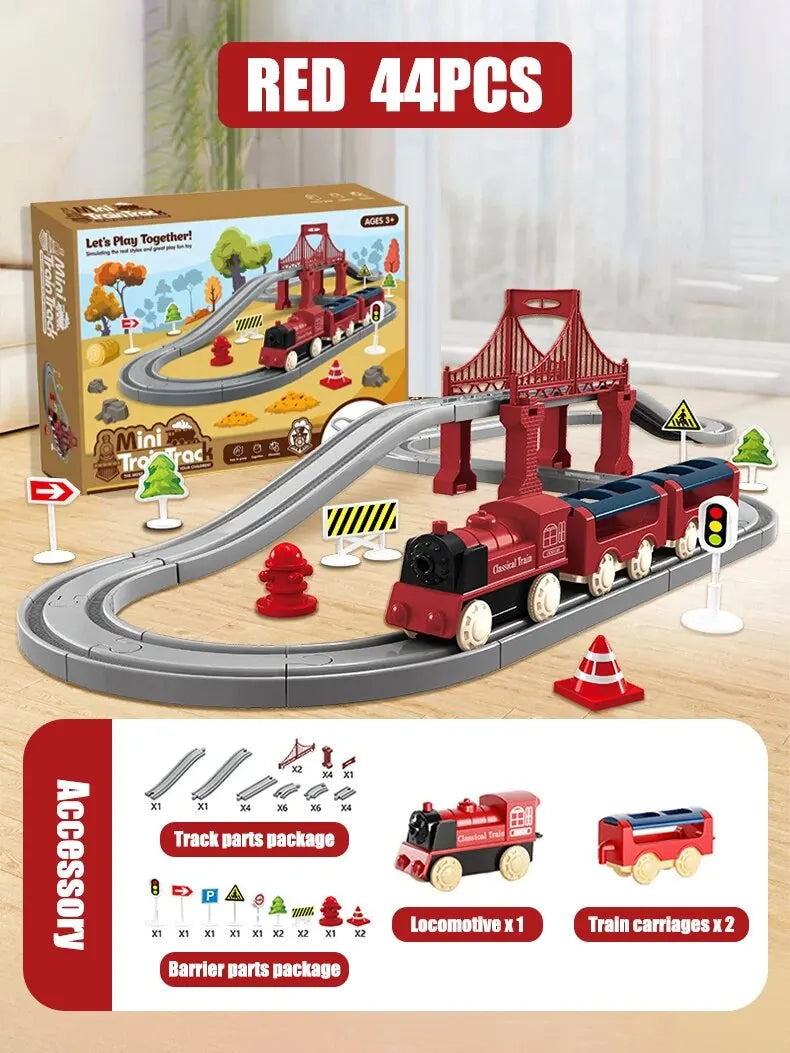 🚂 TrackBuilder™ – Electric Rail Train Educational Model Set