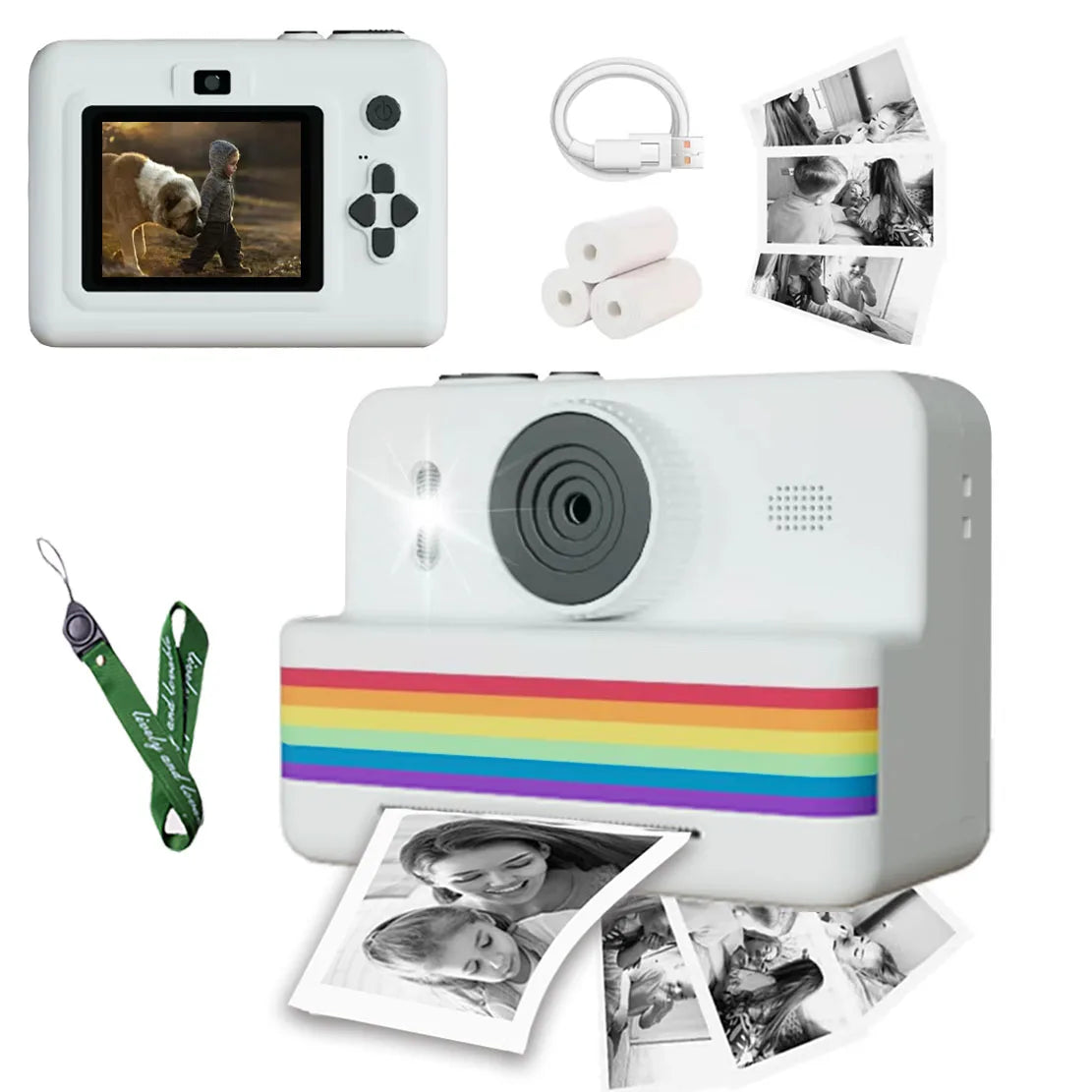 📷 SnapFun™ – Kids Digital Camera with Mini Thermal Printer