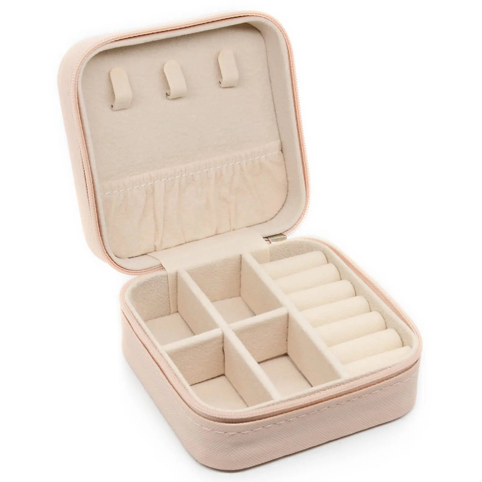 🌸 GlamBox™ – Mini Jewelry Travel Storage Case