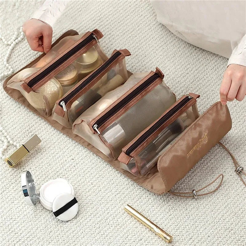 💼 FlexiBag™ – 4-in-1 Detachable Cosmetic & Toiletry Bag