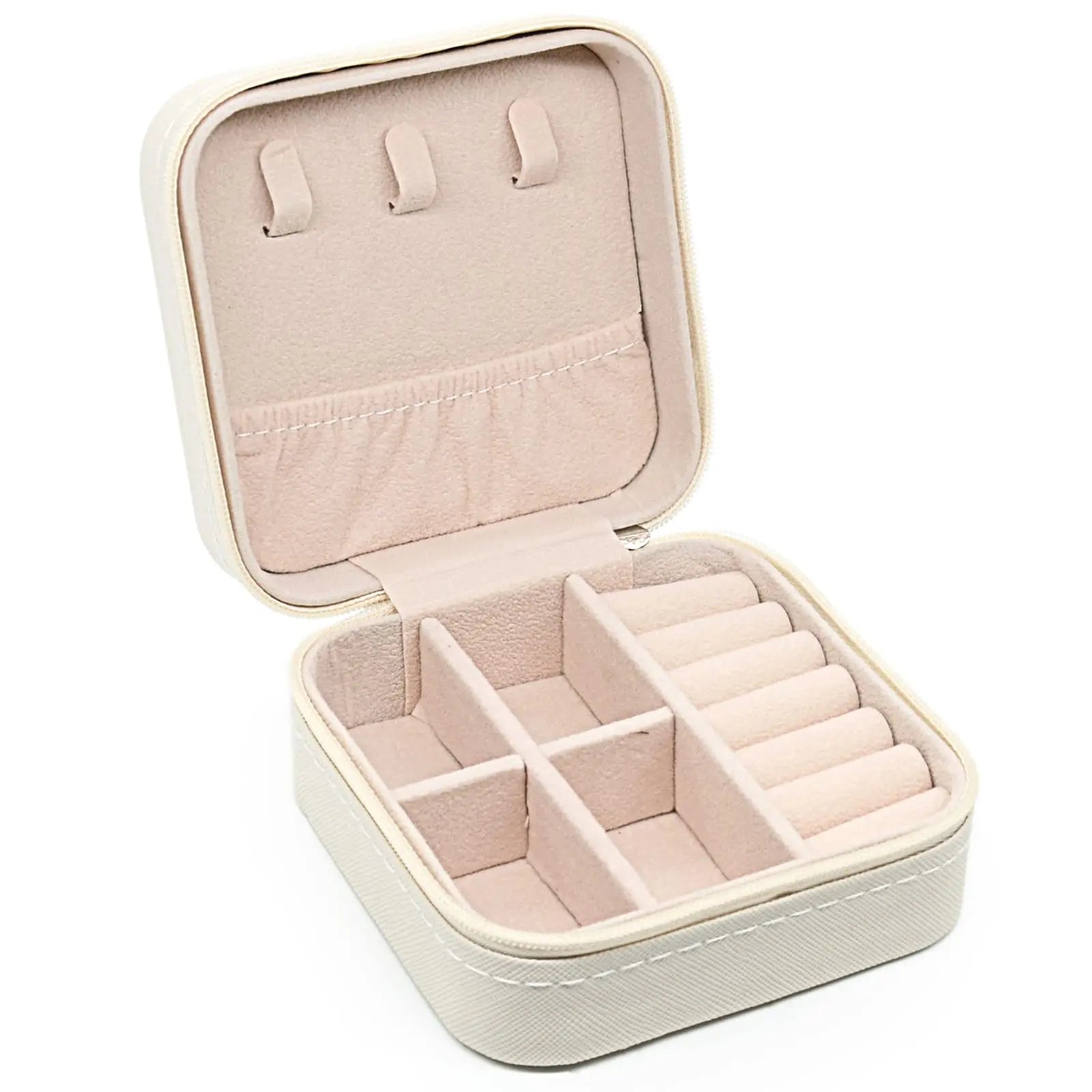 🌸 GlamBox™ – Mini Jewelry Travel Storage Case