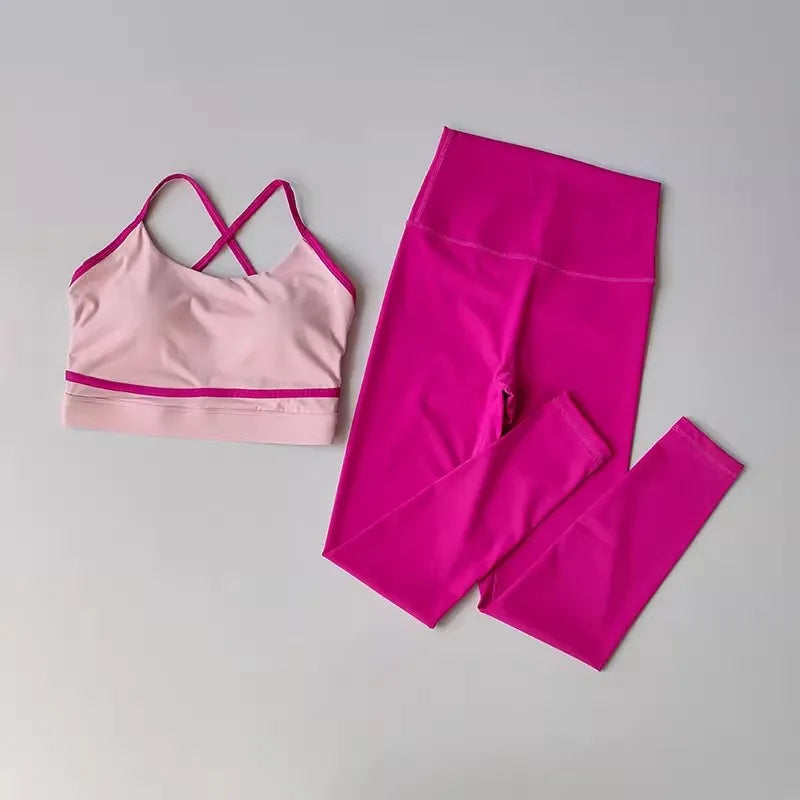2-Piece Women's Yoga Set – Sports Bra & High-Waist Leggings