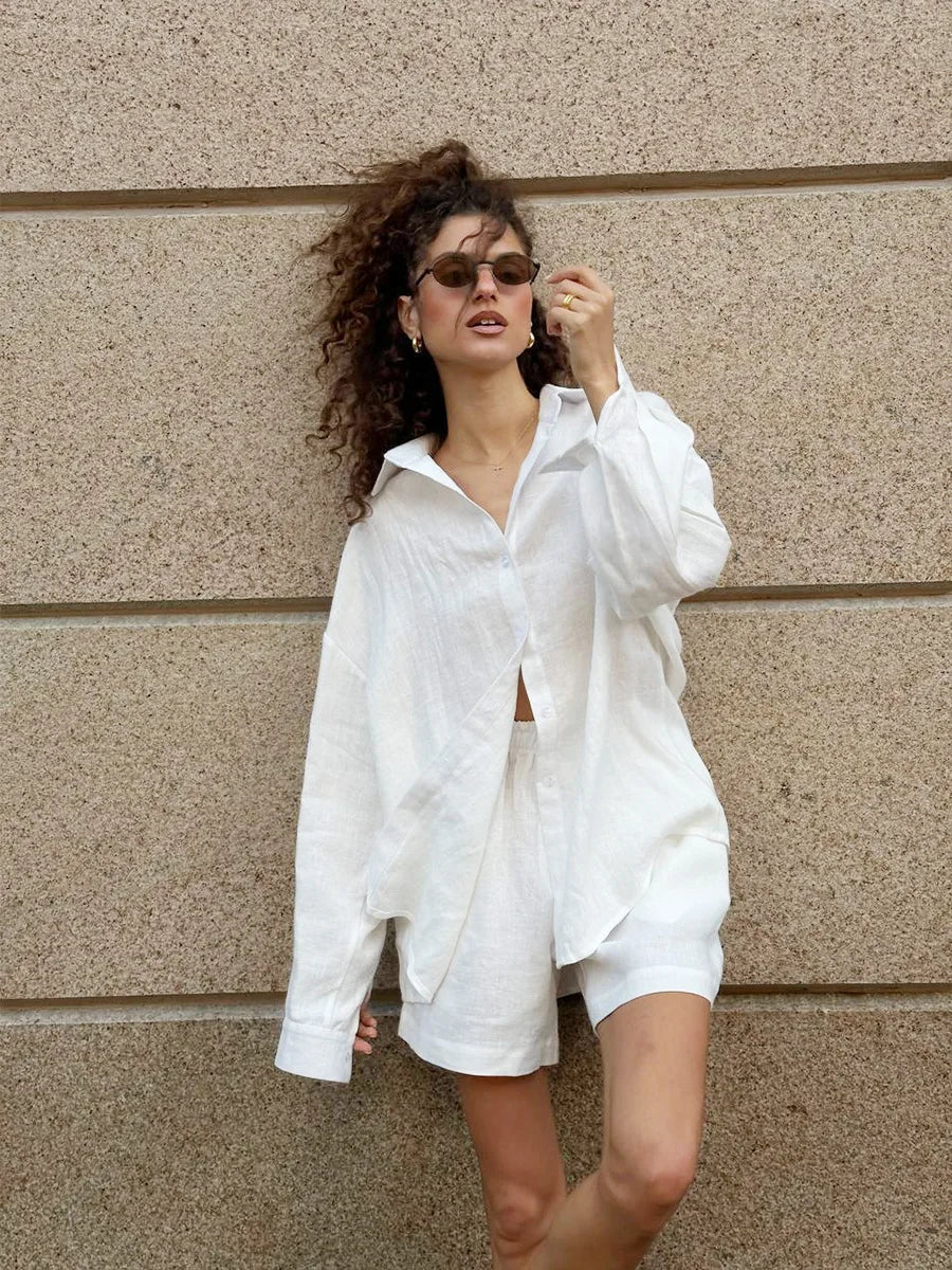 Cotton 2-Piece Pants Set – Cozy Summer Outfit