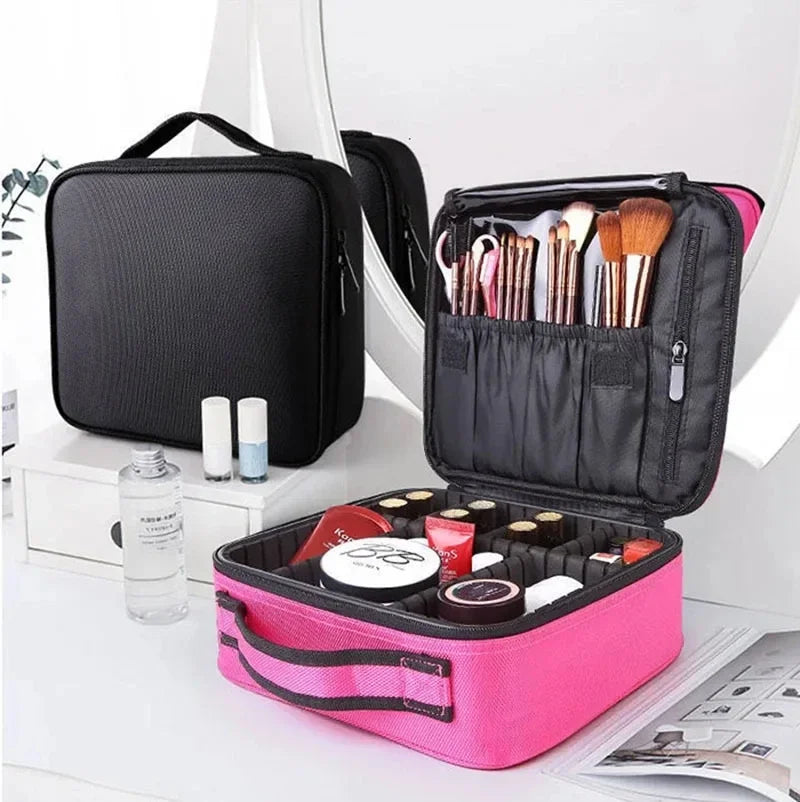 💼 Glamora™ – Waterproof Travel Makeup Bag